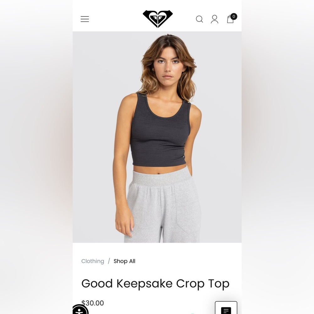 Roxy Good Keepsake Crop Top